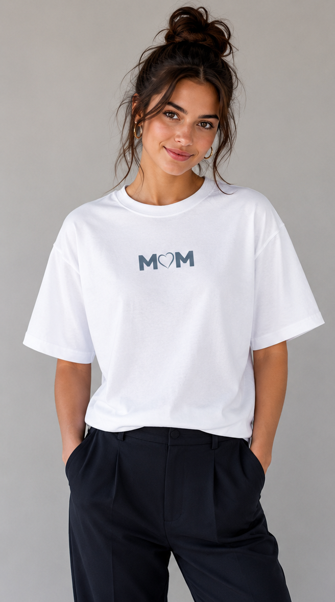 Super Mom Graphic Oversized T-Shirt